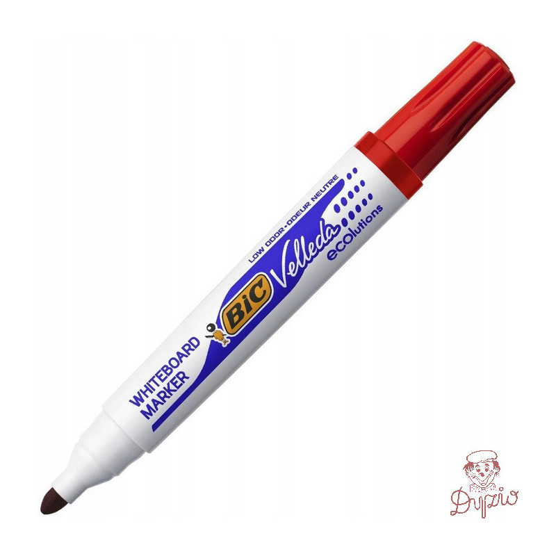 Marker VELLEDA 1701 suchościeralny czerwony BIC ECO okrągła końcówka 904939