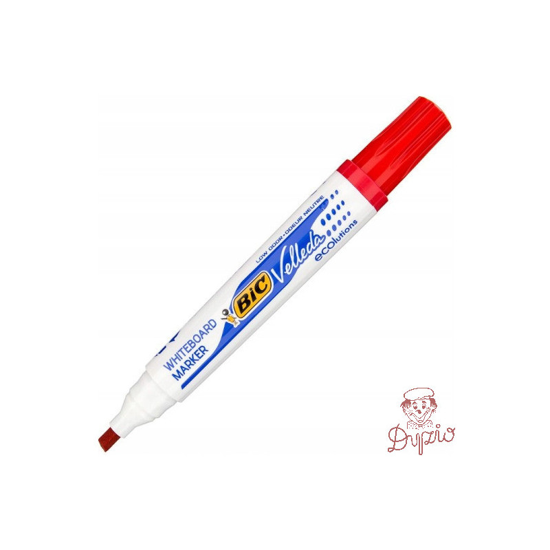 Marker VELLEDA 1751 suchościeralny czerwony BIC ECO ścięta końcówka 904948