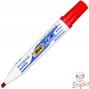 Marker VELLEDA 1751 suchościeralny czerwony BIC ECO ścięta końcówka 904948
