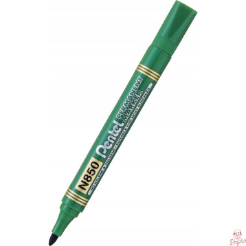 Marker permanentny N850 zielony okrągła końcówka PENTEL