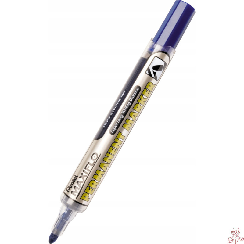 Marker permanentny NLF50 niebieski okrągły z tłoczkiem płynny tusz PENTEL