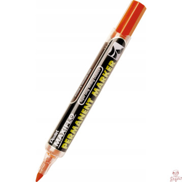 Marker permanentny NLF60 czerwony ścięty z tłoczkiem płynny tusz PENTEL