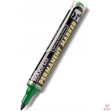 Marker permanentny NLF60 zielony ścięty z tłoczkiem płynny tusz PENTEL