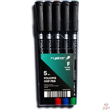 Foliopis FF-6 RYSTOR komplet 5sztuk w etui. 437-528