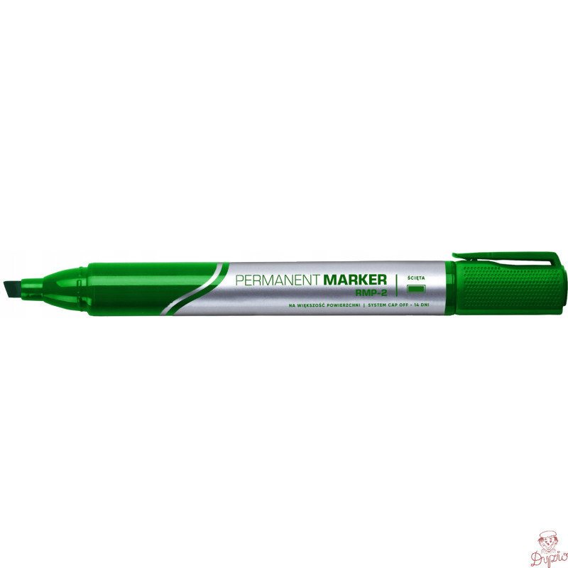 Marker permanentny RMP-2 ścięty zielony RYSTOR 459-003