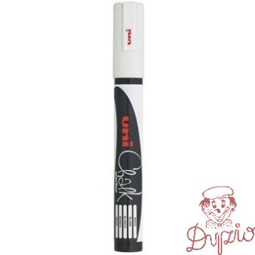Marker kredowy UNI PWE-5M 1.8mm-2.5mm biały UNPWE5M/DBI