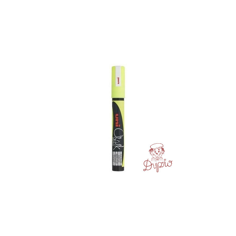 Marker kredowy UNI PWE-5M 1.8mm-2.5mm żółty UNPWE5M/DZO