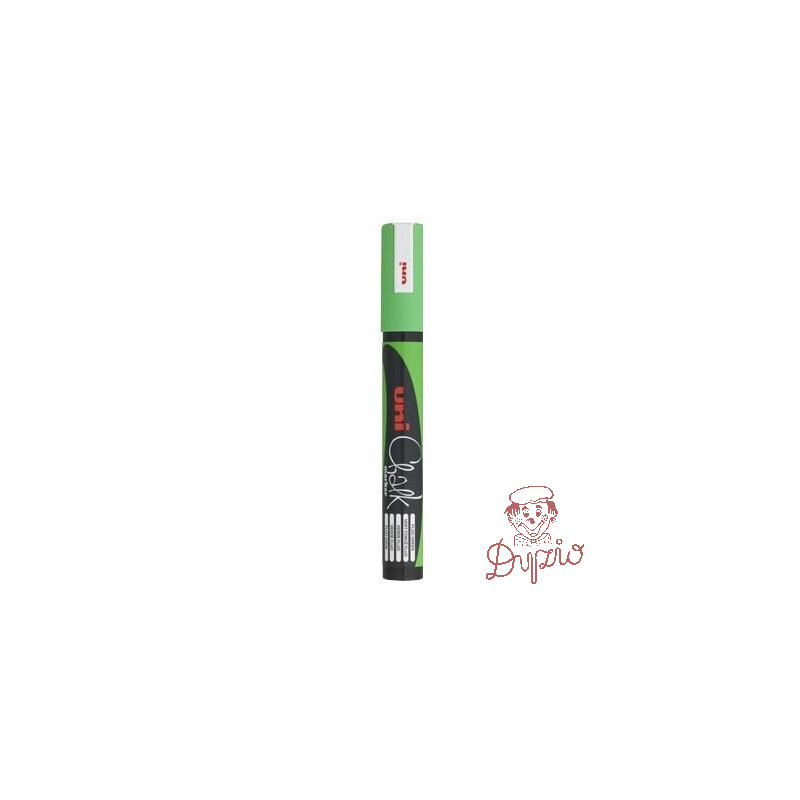 Marker kredowy UNI PWE-5M 1.8mm-2.5mm zielony UNPWE5M/DZI