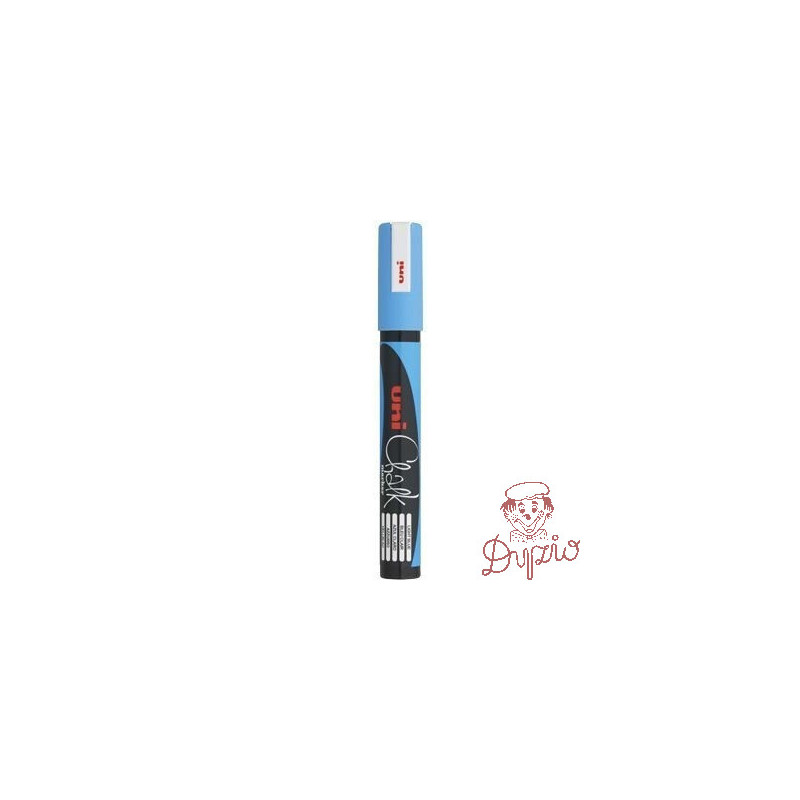 Marker kredowy UNI PWE-5M 1.8mm-2.5mm jasny niebieski UNPWE5M/DJNI
