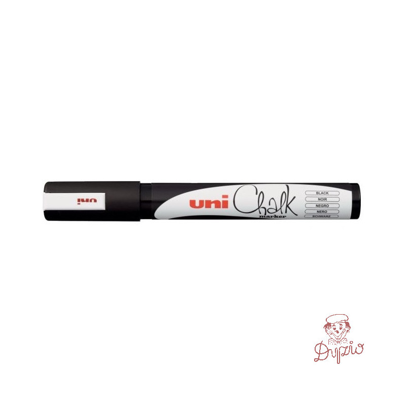 Marker kredowy UNI PWE-5M 1.8mm-2.5mm czarny UNPWE5M/DCA