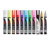 Marker kredowy UNI PWE-5M 1.8mm-2,5mm srebrny UNPWE5M/DSR