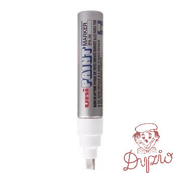 Marker olejowy UNI PX-30 srebrny końcówka ścięta