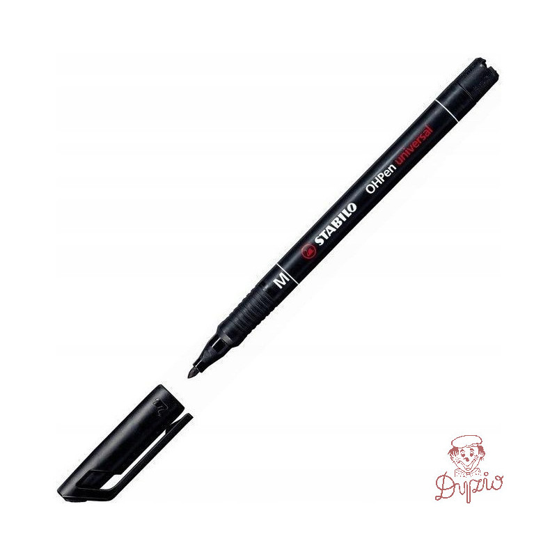 Foliopis STABILO OHPen M niezmywalny 1.0mm czarny 843/46