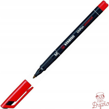 Foliopis STABILO OHPen M niezmywalny 1.0mm czerwony 843/40