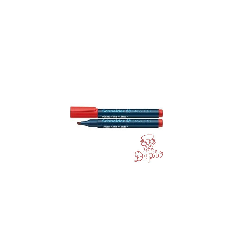Marker permanentny Maxx 133 ścięty czerwony SCHNEIDER 113302