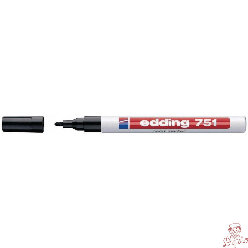 Marker lakierowy 1-2mm 751 czarny okrągła końcówka 751/001/C EDDING