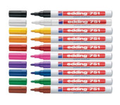 Marker lakierowy 1-2mm 751 czerwony okrągła końcówka 751/002/CZ EDDING