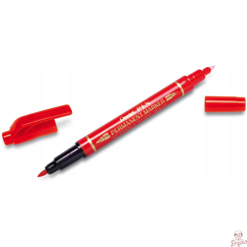 Foliopis dwustronny N75W/B czerwony PENTEL