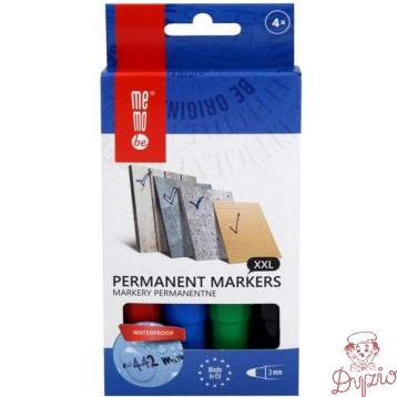 Marker permanentny M200 końcówka okrągła 3mm 4 kolory MM200-99 MEMOBE