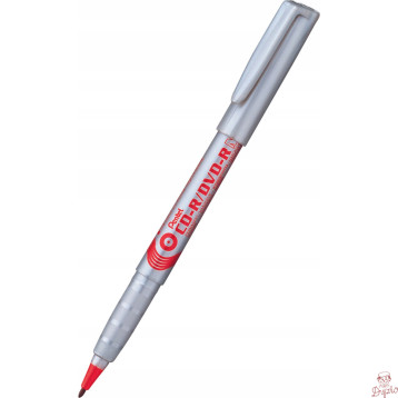 Marker do płyt CD NMS51 PENTEL czerwony końcówka 0.8mm