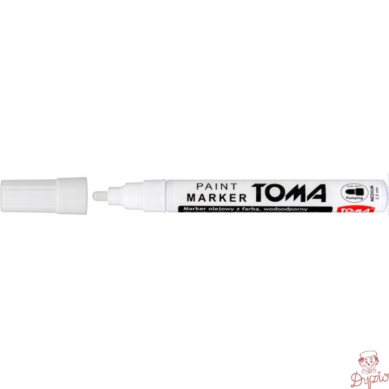Marker olejowy TO-440 grubość 2.5mm biały TOMA