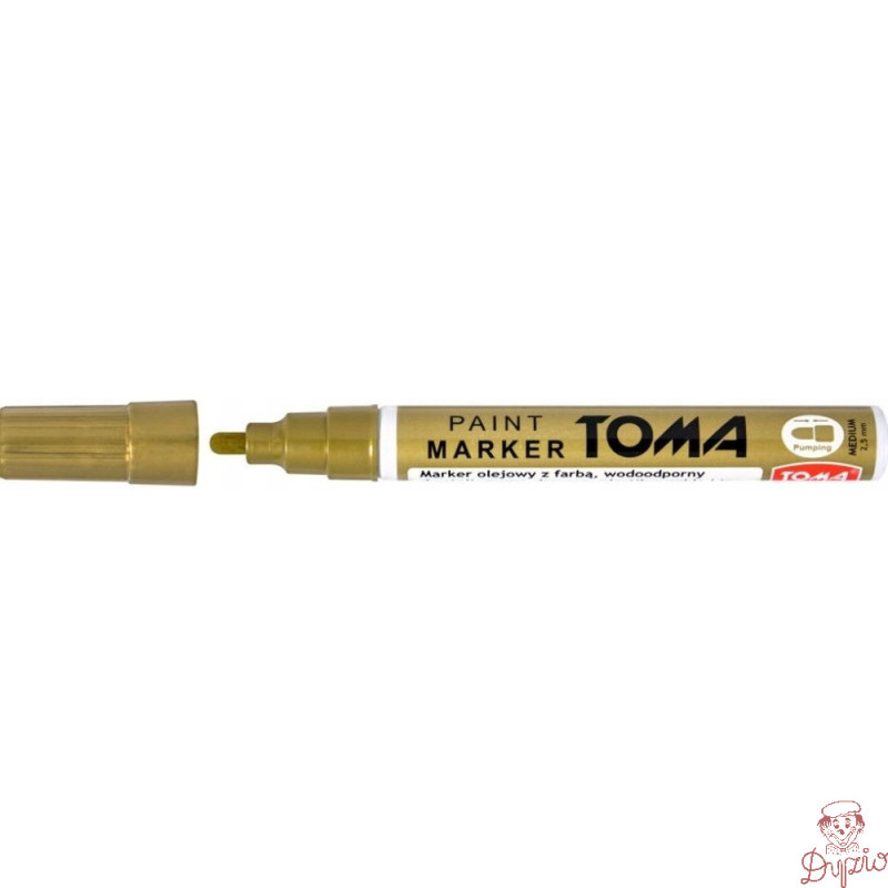 Marker olejowy TO-440 grubość 2.5mm złoty TOMA