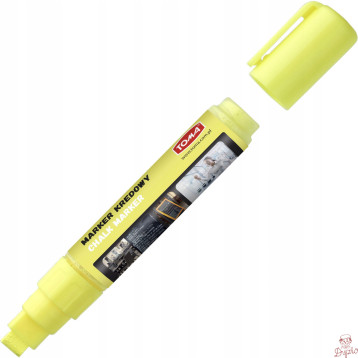 Marker kredowy końcówka 8x5mm żółty TO-291 72 TOMA