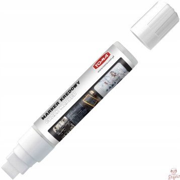 Marker kredowy końcówka 15x8mm biały TO-290 02 TOMA