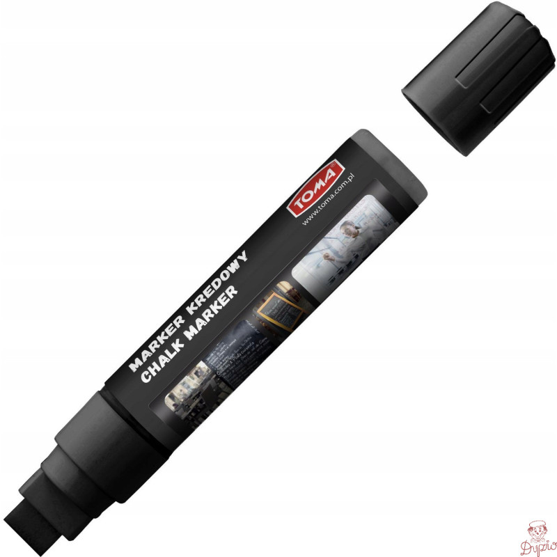 Markery kredowe końcówka 15x8mm czarne TO-290 32 TOMA