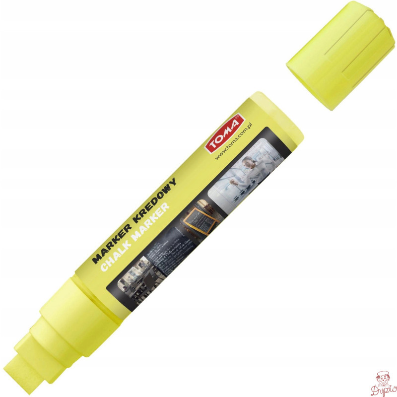 Markery kredowe końcówka 15x8mm żółte TO-290 72 TOMA