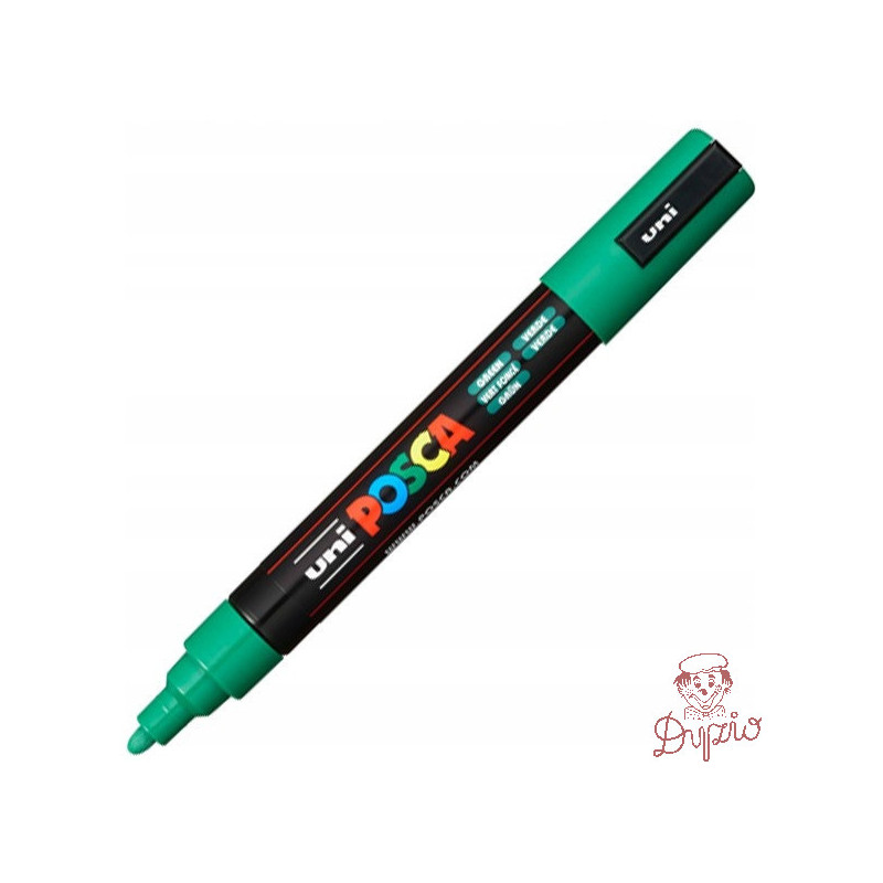 Marker z farbą plakatową UNI Posca PC-5M, nr.6 zielony