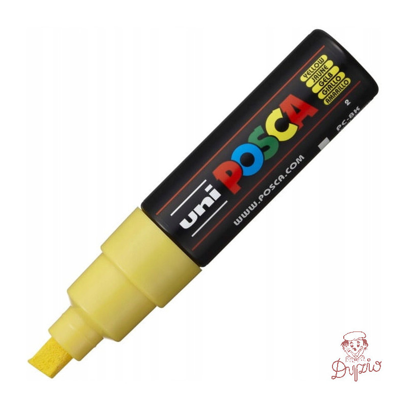 Marker z farbą plakatową Posca PC-8K, żółty, Uni