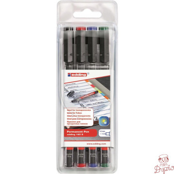 Markery niezmywalne do folii 4 kol. 0,3mm 140S/4S ED EDDING