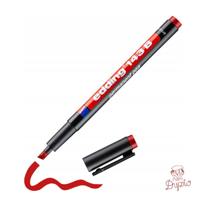 Marker niezmywalny do folii 1-3mm czerwony 143B/002/CZ ED EDDING