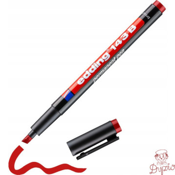 Marker niezmywalny do folii 1-3mm czerwony 143B/002/CZ ED EDDING