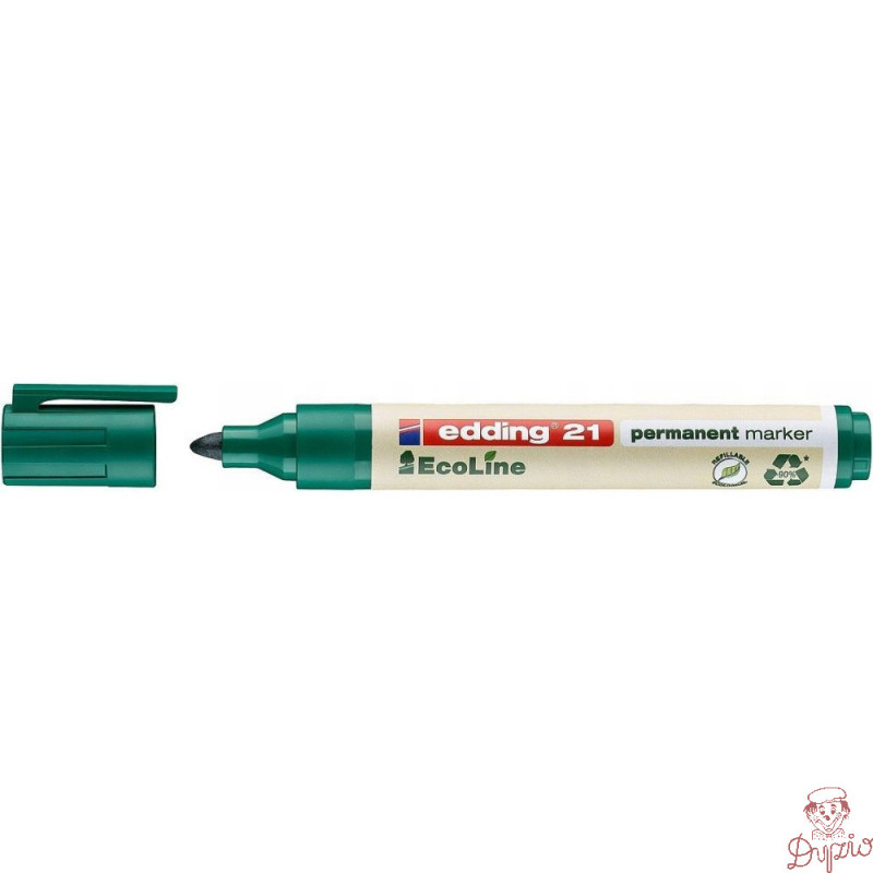 Marker permanentny ekologiczny okrągła końcówka zielony 21/004/ZI ED EDDING
