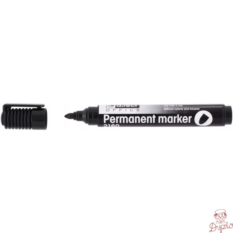 Marker permanentny 2160 czarny okrągła końcówka 101111 D.RECT