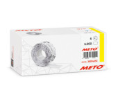 Etykiety cenowe w rolce do metkownicy jednorzędowej 22x12 mm, (6 sztuk) białe faliste, trwały klej, odporne na mróz METO M30014
