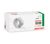 Etykiety cenowe w rolce do metkownicy dwurzędowej, 26x16 mm, (6 sztuk) białe faliste, usuwalny klej METO M30014336