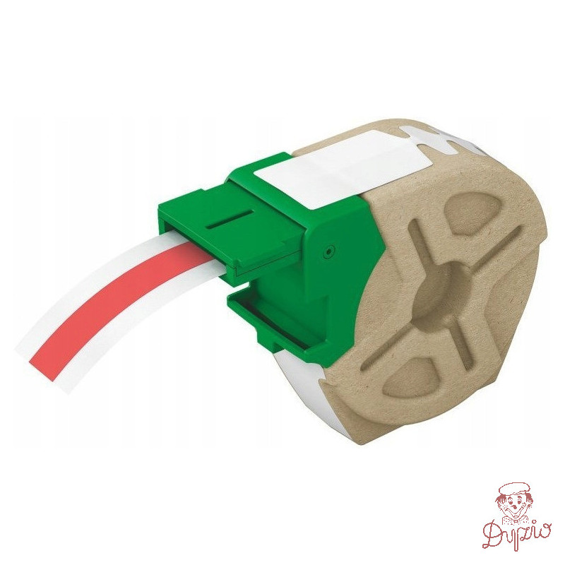 Kaseta z samoprz.poliestrową taśmą 12mm czerwona 10m 7015-00-25 LEITZ ICON