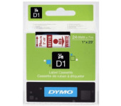 Taśma DYMO D1 24mm/7m czer/bia 53715 S0720950