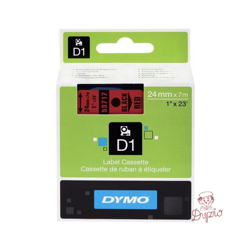 Taśma DYMO D1 24mm/7m czar/cze 53717 S0720970