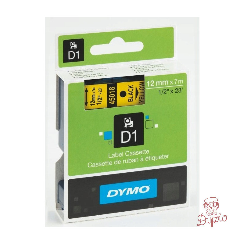 Taśma 12mm/7m czarny /żółta 45018 DYMO S0720580