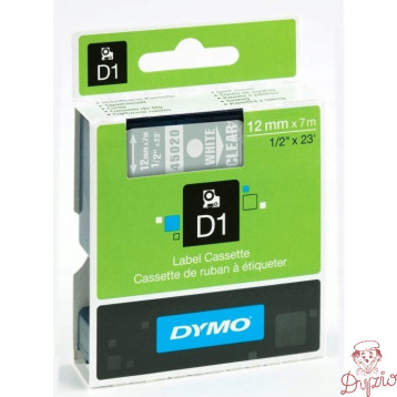 Taśma 12mm/7m biała/przeźroczysta. 45020 DYMO S0720600