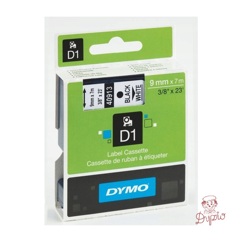 Taśma 9mm/7m czarny /biała 40913 DYMO S0720680
