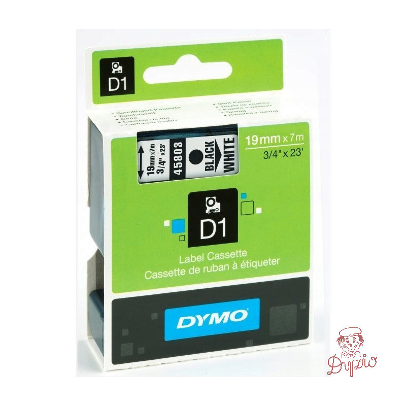 Taśma 19mm/7mm czarny /biała 45803 DYMO S0720830