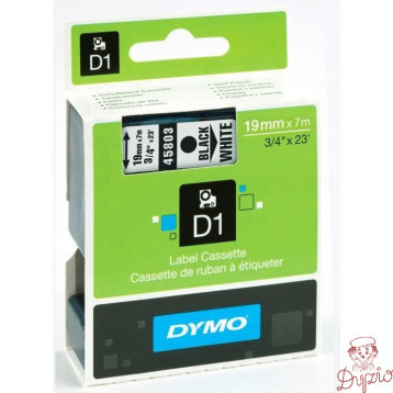 Taśma 19mm/7mm czarny /biała 45803 DYMO S0720830