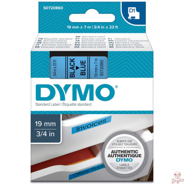 Taśma czarny nadruk na niebieskim 19mm x 7m DYMO S0720860