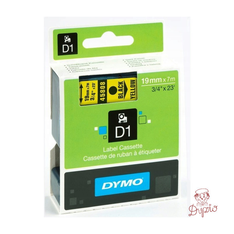 Taśma 19mm/7mm czarny /żół. 45808 DYMO S0720880