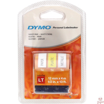 Taśma LETRATAG pap/plast/met.59431(3) DYMO bia/żół/sre SS0721780